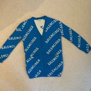 Beautiful Balenciaga cardigan size S Blue/white